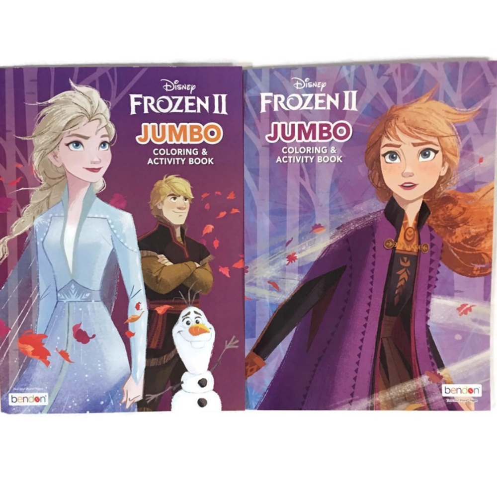 2 Disney Frozen II Jumbo Coloring & Activity Books